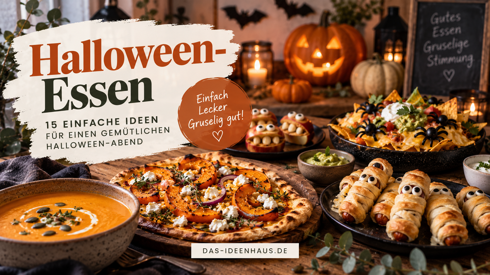 Halloween-Essen: 15 einfache Ideen für einen gemütlichen Halloween-Abend