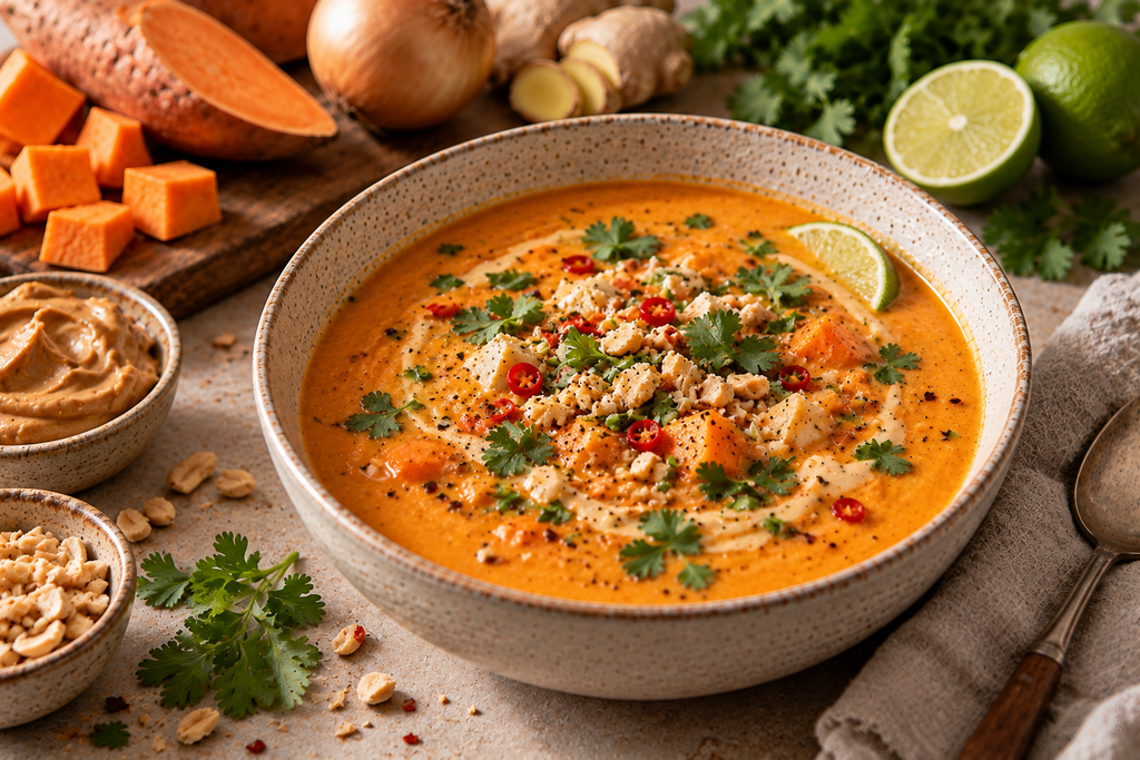 10 einfache Herbstsuppen für kalte Feierabende cremige süßkartoffelsuppe mit limette und kräutern